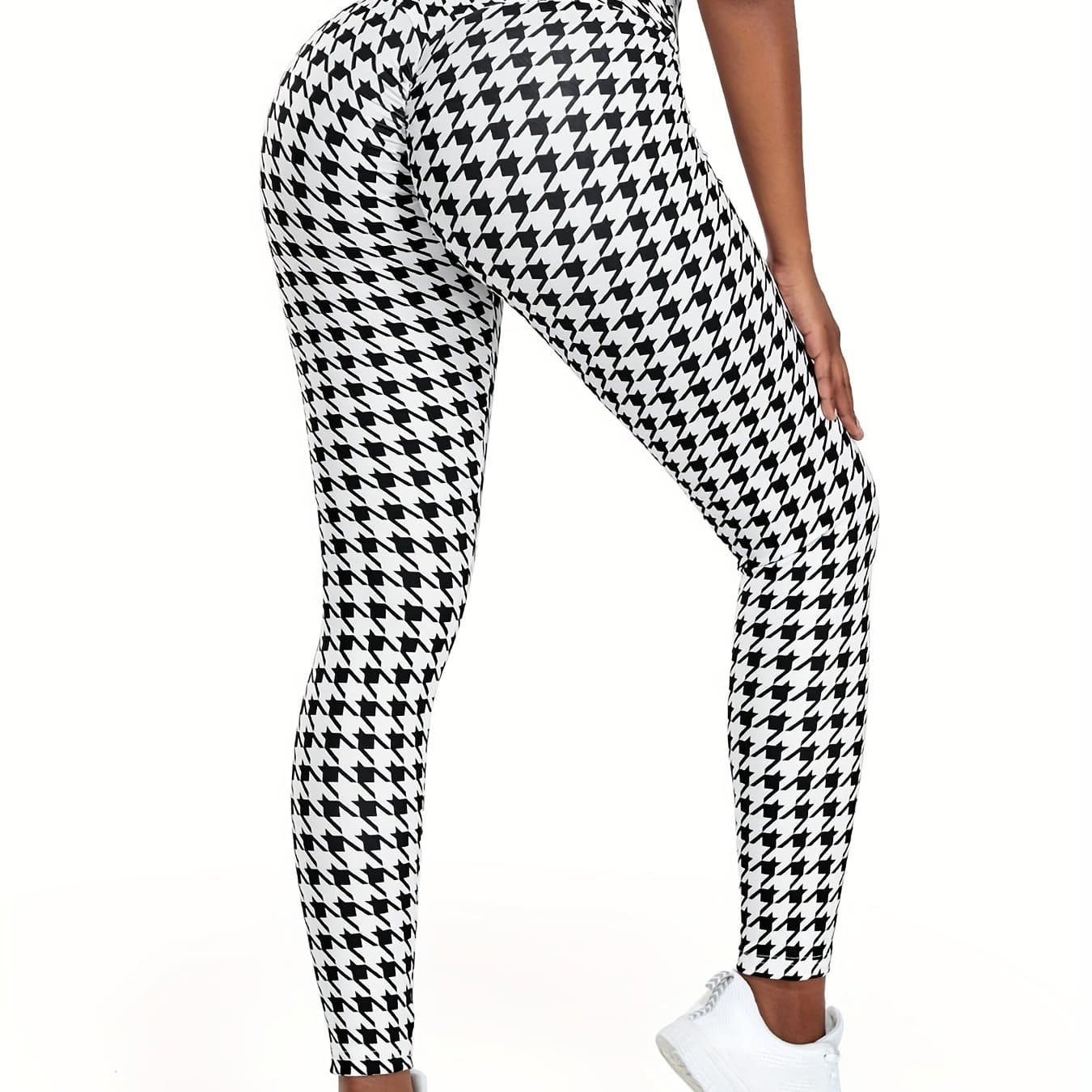 TEMU European And American Print High-waist Stretchy Slim-fit -lifting Running Sports Yoga Leggings Jqp8-41