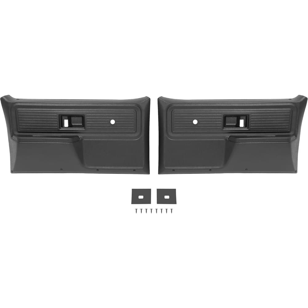 TEMU Front Door Panels Compatible With 1977-1980 For Truck Inner Trim Panel Black Pair
