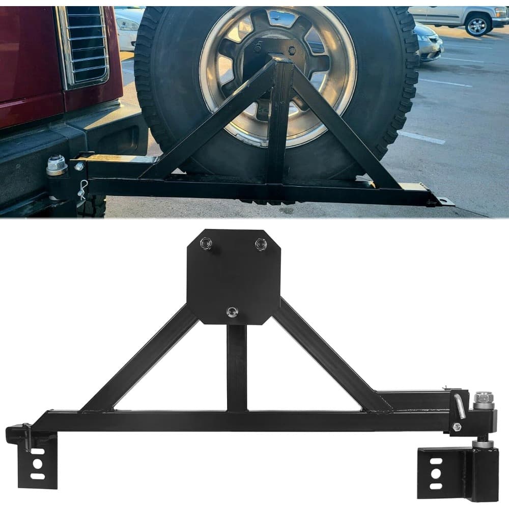 TEMU Tire Carrier Mount Compatible With All Hummer H2 Wdrop Down Option Black, Heavy Duty