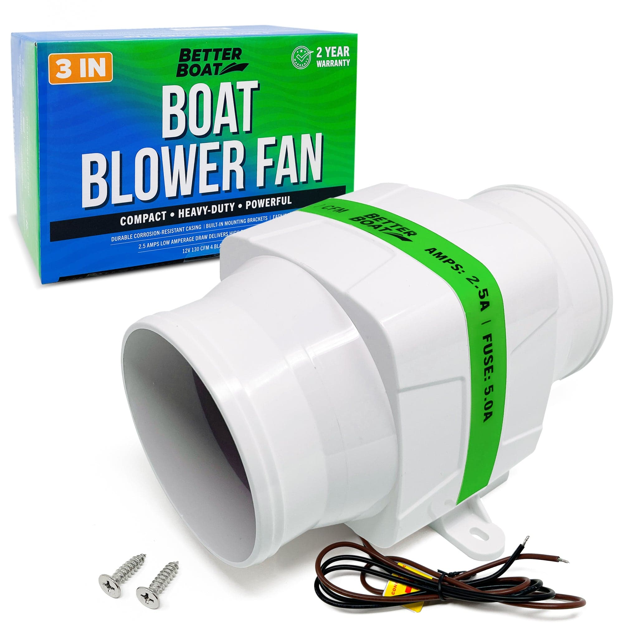 TEMU Boat Blower Fan Inline 12v Blower Fan High Cfm Marine Engine Head And Boat Bilge Blower Fan 4 Or 3 Inch Inline Duct Fan Marine Blower Boat Fans 12 Volt (3 Or 4 Inch)