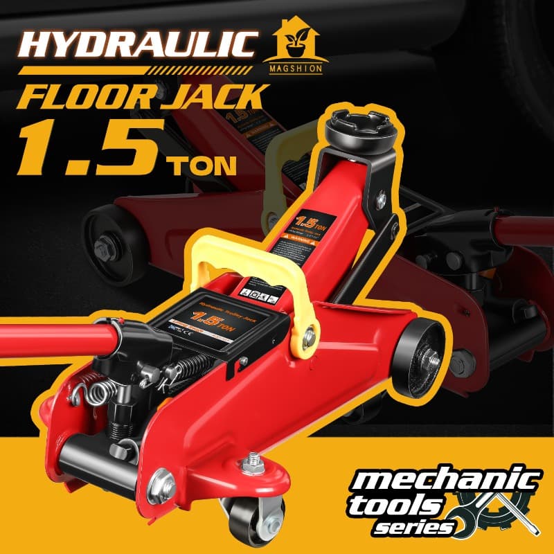 TEMU Low Profile Hydraulic Floor Jack, 1.5 Ton (3000 Lbs) Capacity, 5.3"-12" Lifting Range