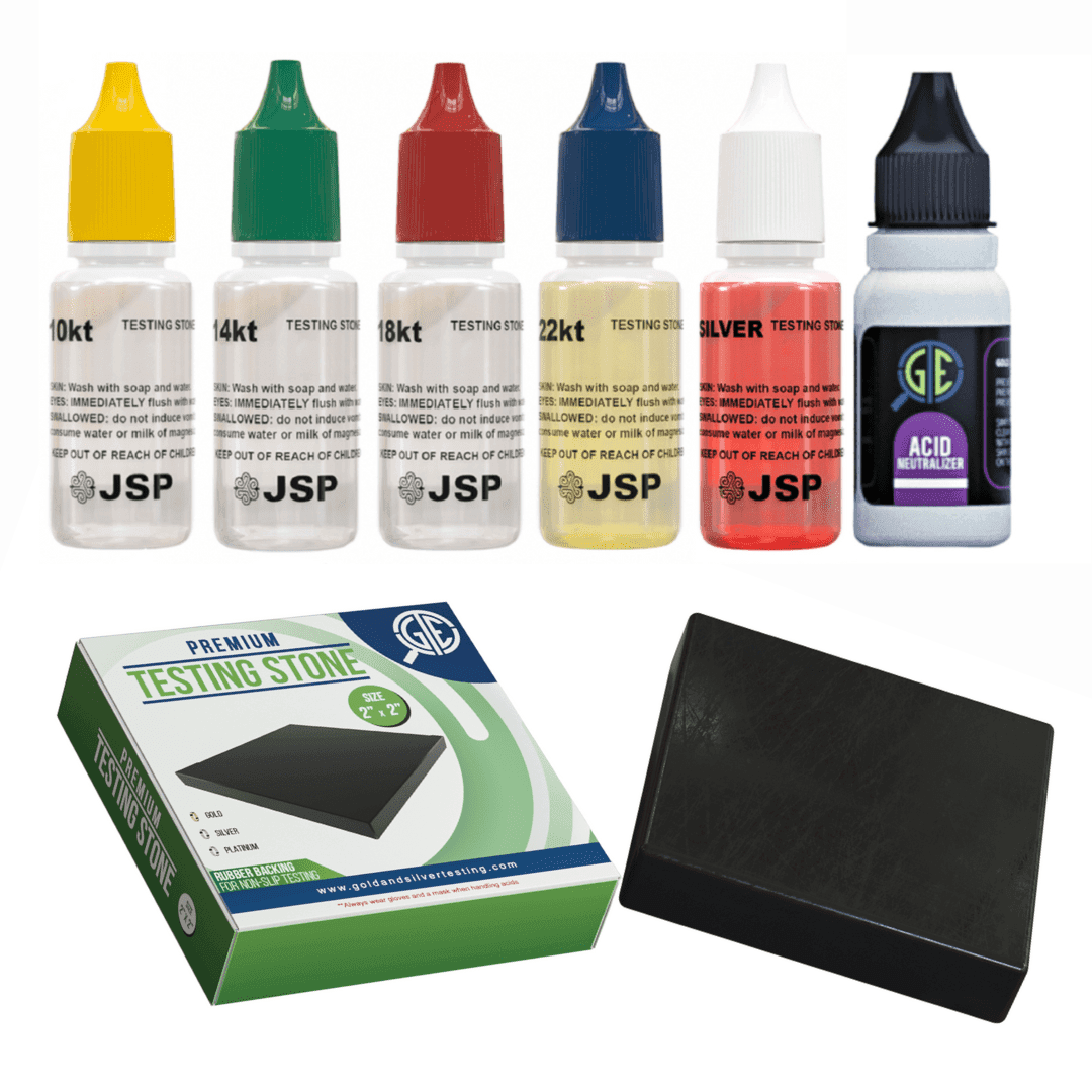 TEMU Gold Silver Jewelry Testing Acid Kit 10k 14k 18k 22k 24 Test Kit Detector