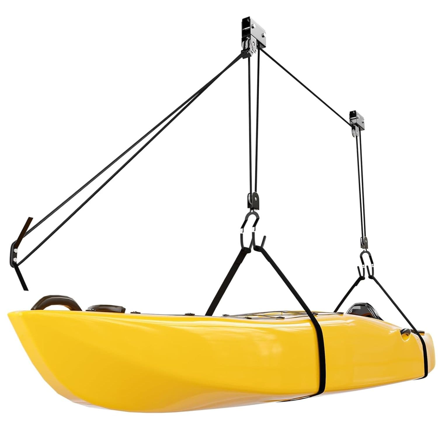 TEMU Pulley System Kayak Hoist, Garage Ceiling Storage Canoe Lift With 150 Lbs Capacity Works As , Up To 14 Ft Ceiling