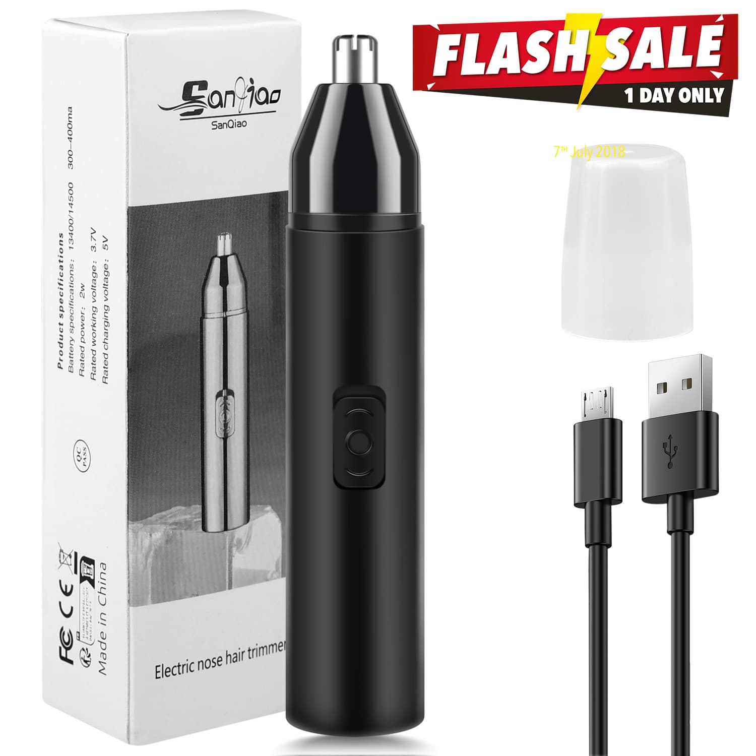 TEMU Rechargeable Ear And Nose Hair Trimmer-usb Electric Nose Hair Trimmer, Eyebrow & Facial Hair Trimmer For Men And Women