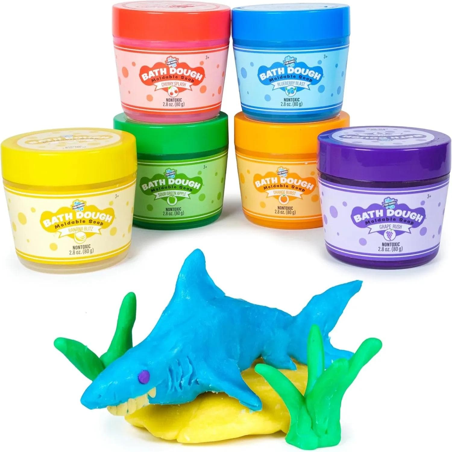 TEMU Bath Dough Moldable Kids Soap Bath Toy, 6 Pack