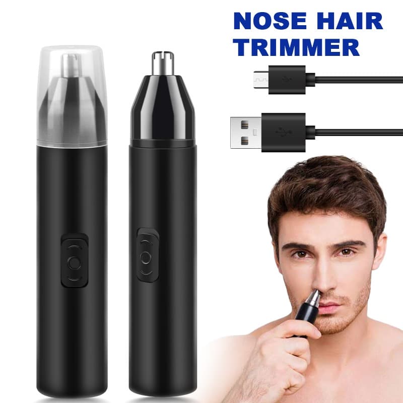 TEMU 1-2 Pack Rechargeable Ear And Nose Hair Trimmer, Electirc Professional Eyebrow & Facial Hair Trimmer Valentine's Day Gifts For Men Women, Usb Rechargeable Electric Nose Hair Trimmer