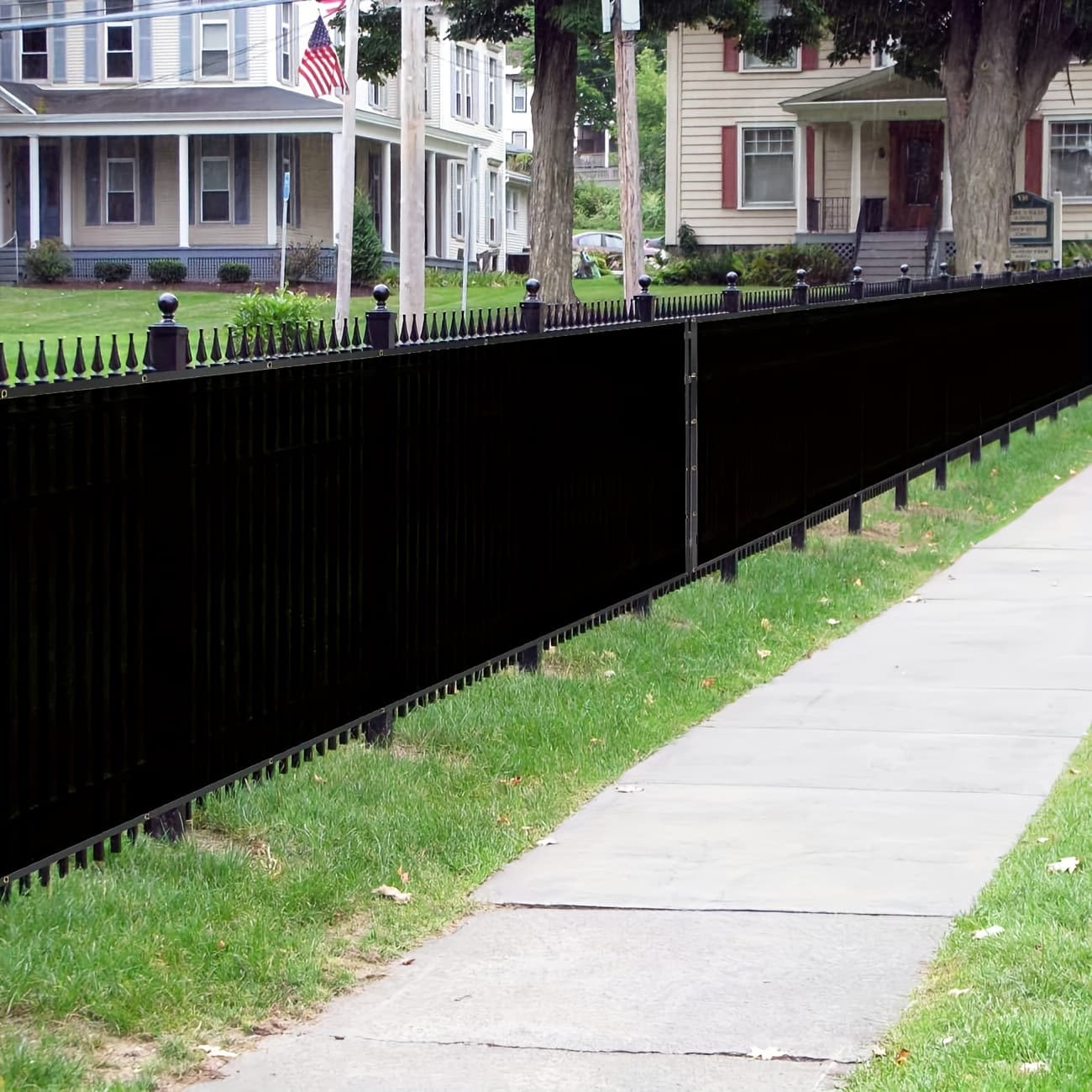 TEMU 6.5' X 50' Heavy Duty Privacy Screen Fence, 90% Blockage Green Mesh Shade Net Cover With Brass Grommets For Garden, Yard, Wall, Backyard, Chain Link Fence