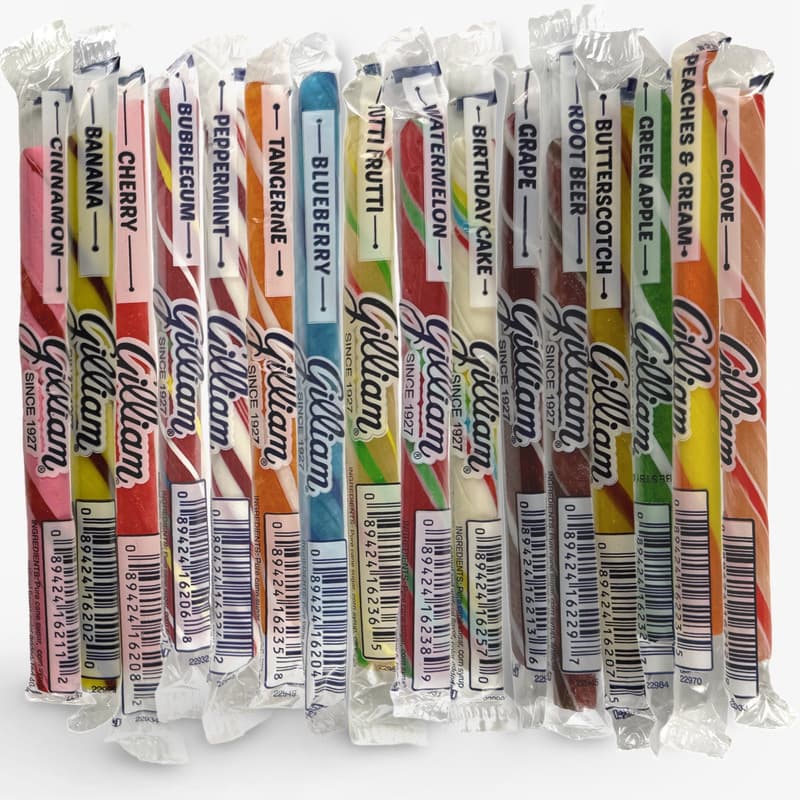 TEMU Gilliam Old Fashioned Candy Sticks, 16 Unique Flavor Variety Pack