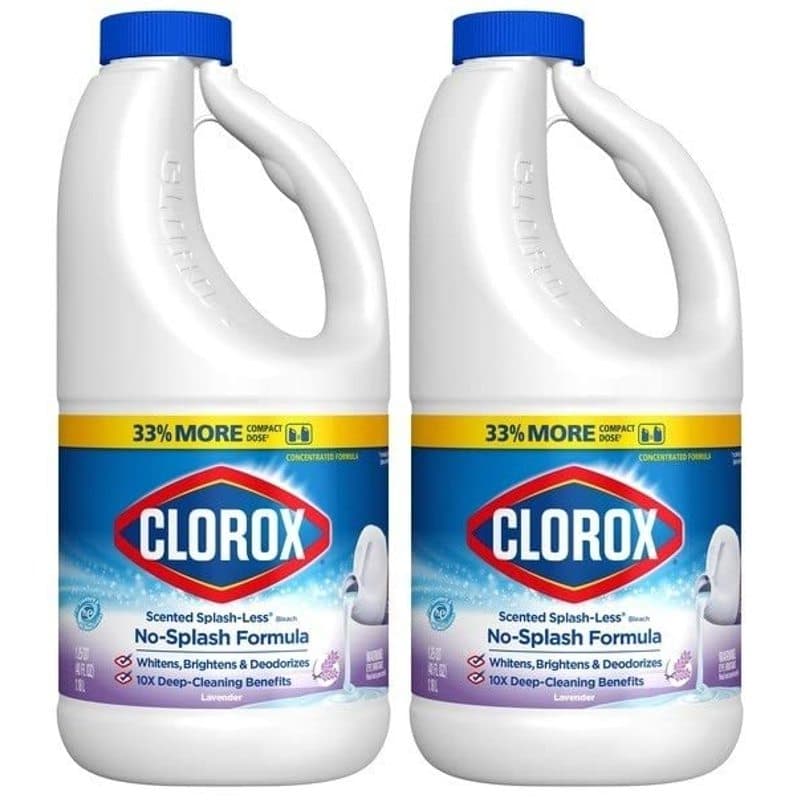 TEMU Clorox Bleach, Concentrated Formula, Lavender Scent, 40 Ounce Bottle - Pack Of 2 (package May )