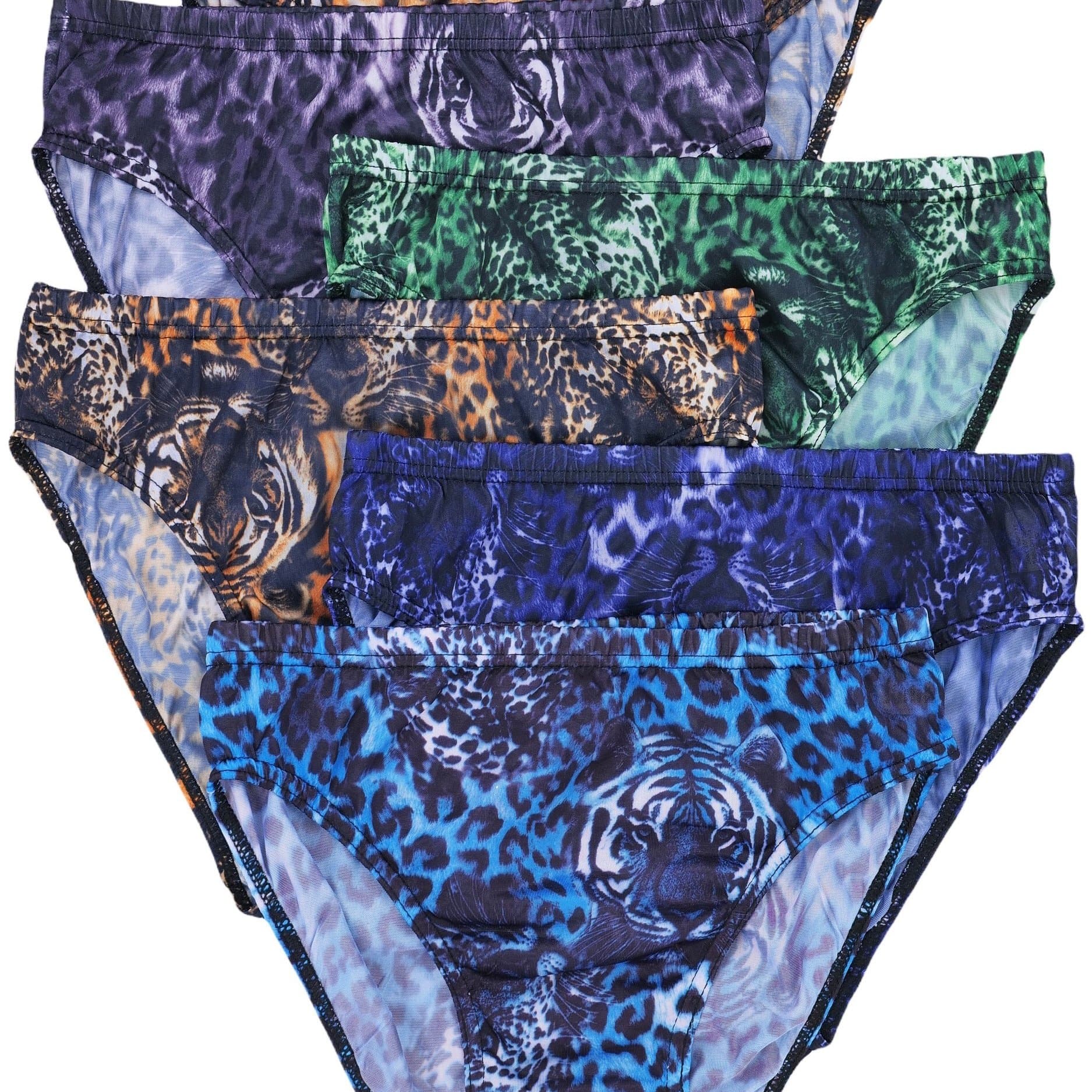 TEMU Men' Of 6 Assorted Animal Print Bikini Briefs