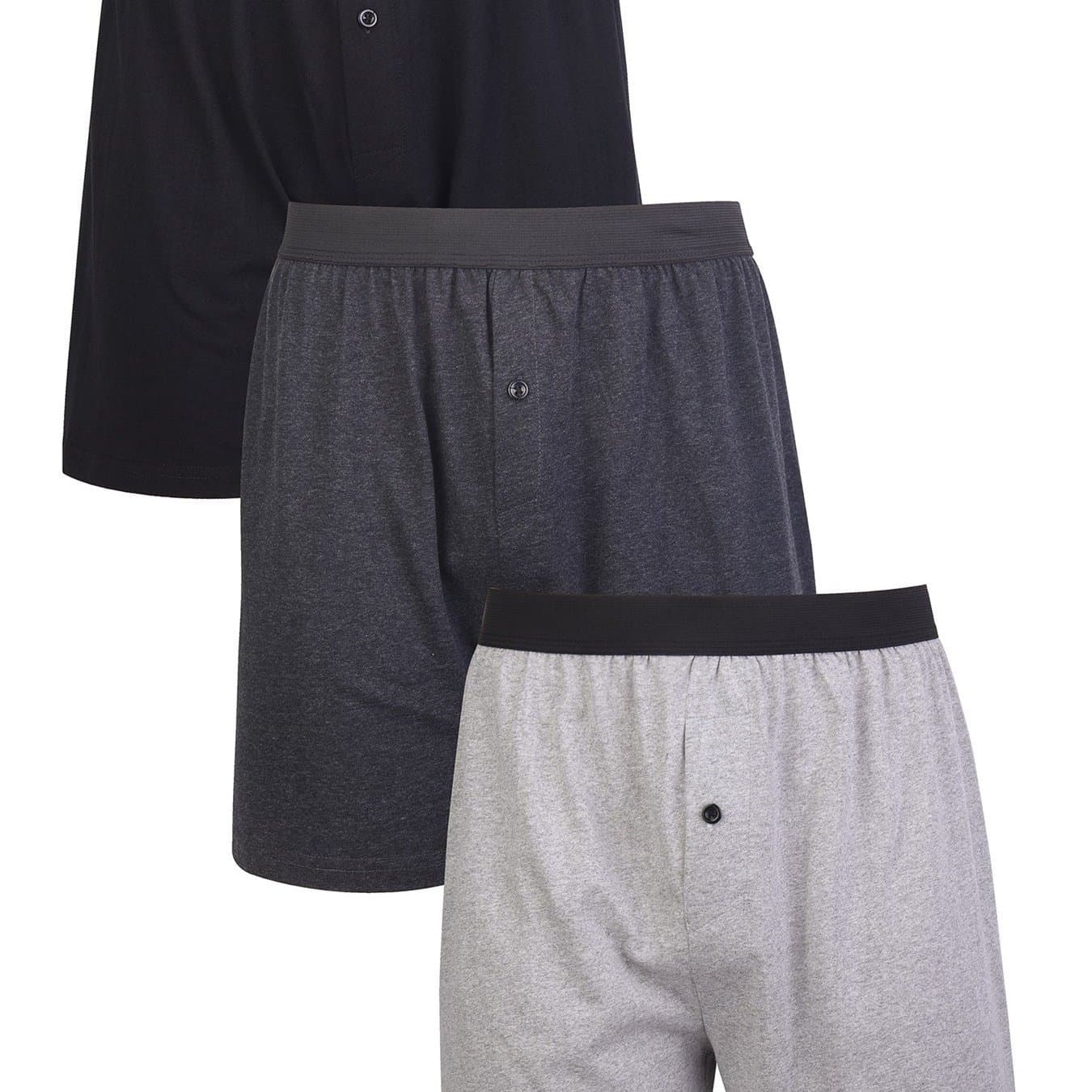 TEMU Plus Size Men's 3 Pack Cotton Knit Basic Boxers (2xl/3xl)