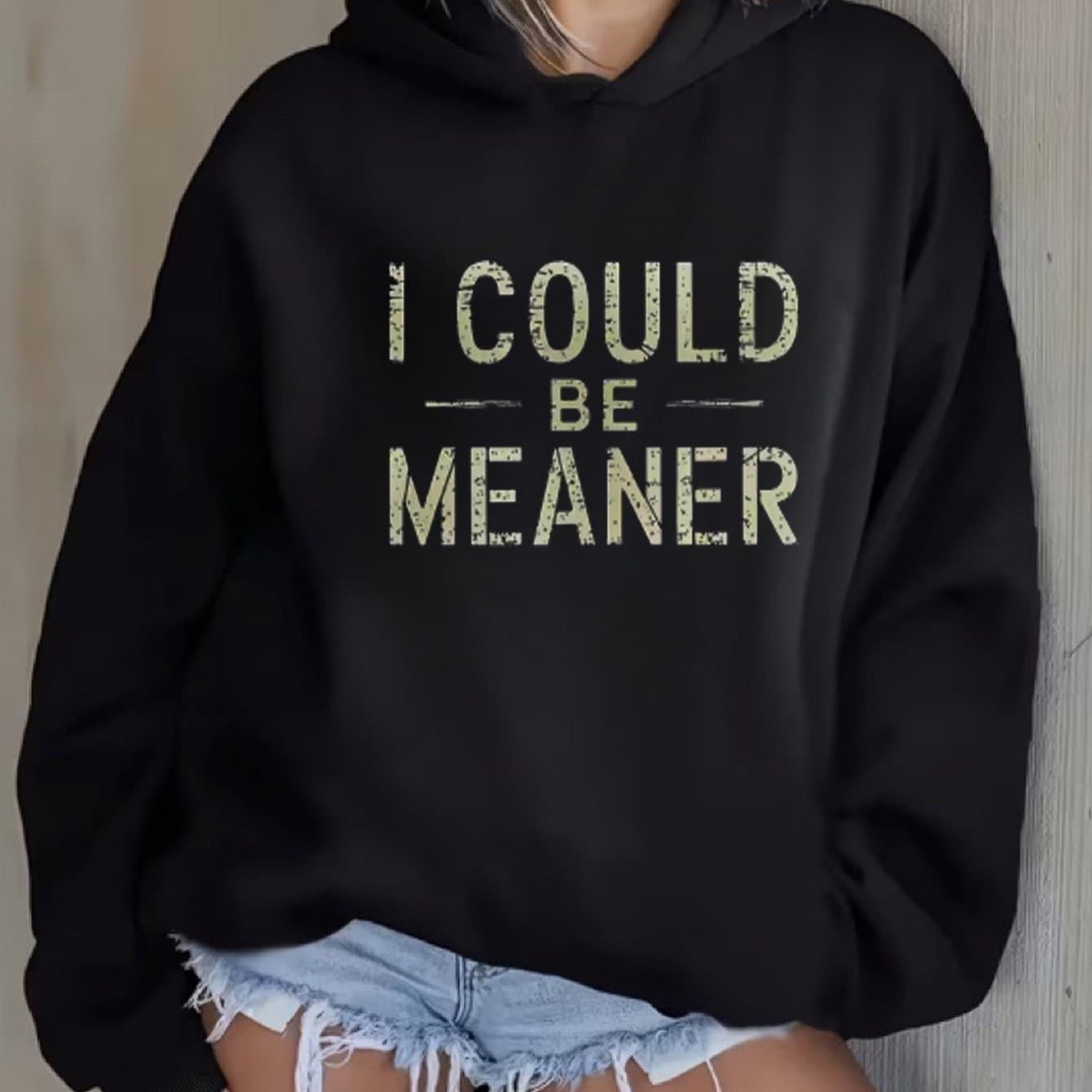 TEMU Women's Hoodie - Holiday Party Outfit - Soft Everyday Fall Tops - Machine Washable Casual Pullover Sweatshirt