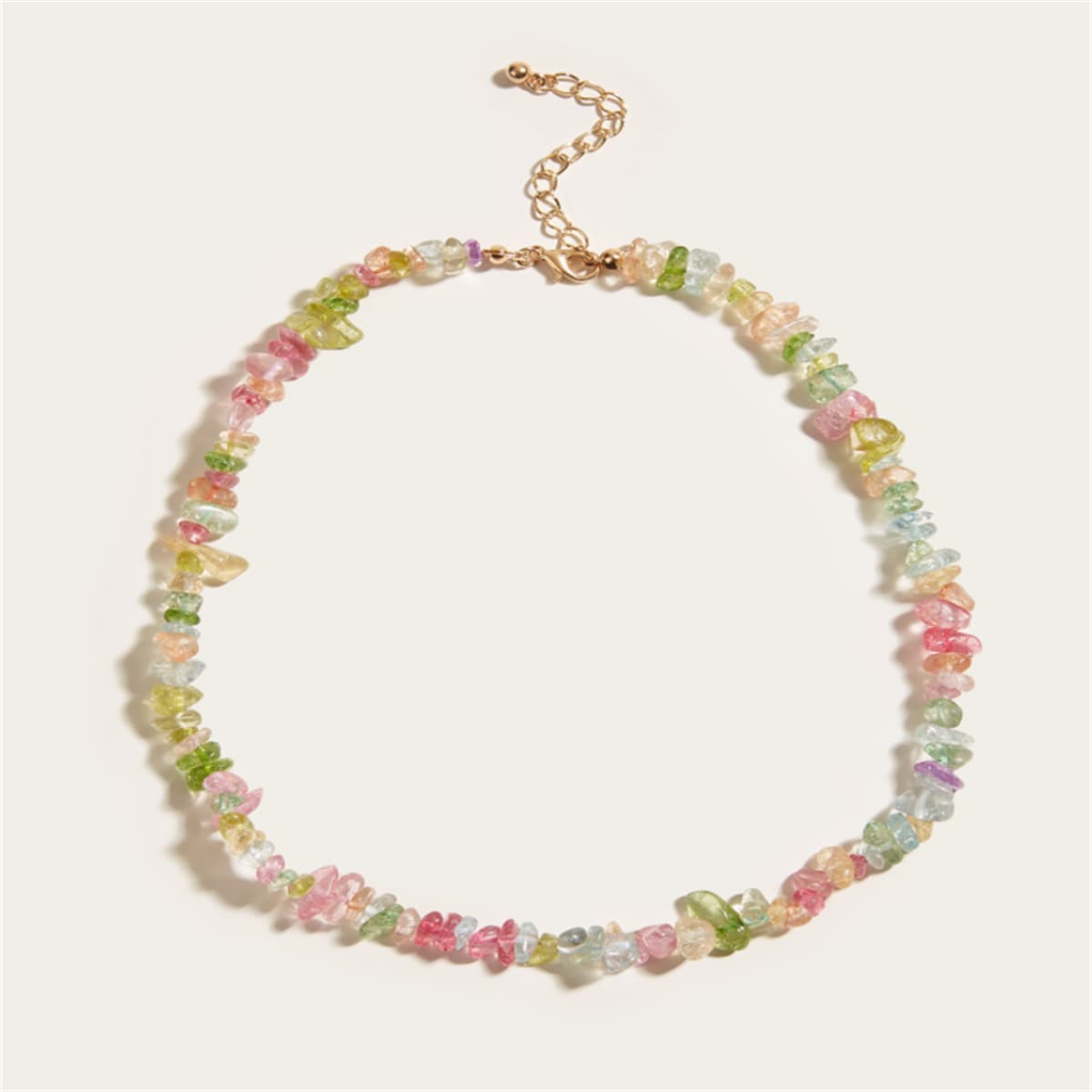 TEMU Colorful Boho Style Beaded Necklace For Women Bridal Wedding Clavicle Chain