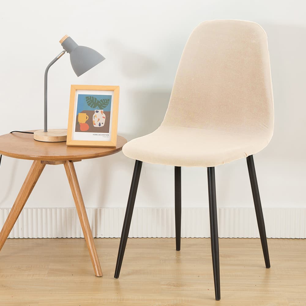TEMU 1pc Milk Durable Stretch Shell Chair Cover - Protects Furniture And Adds Style To Any Room