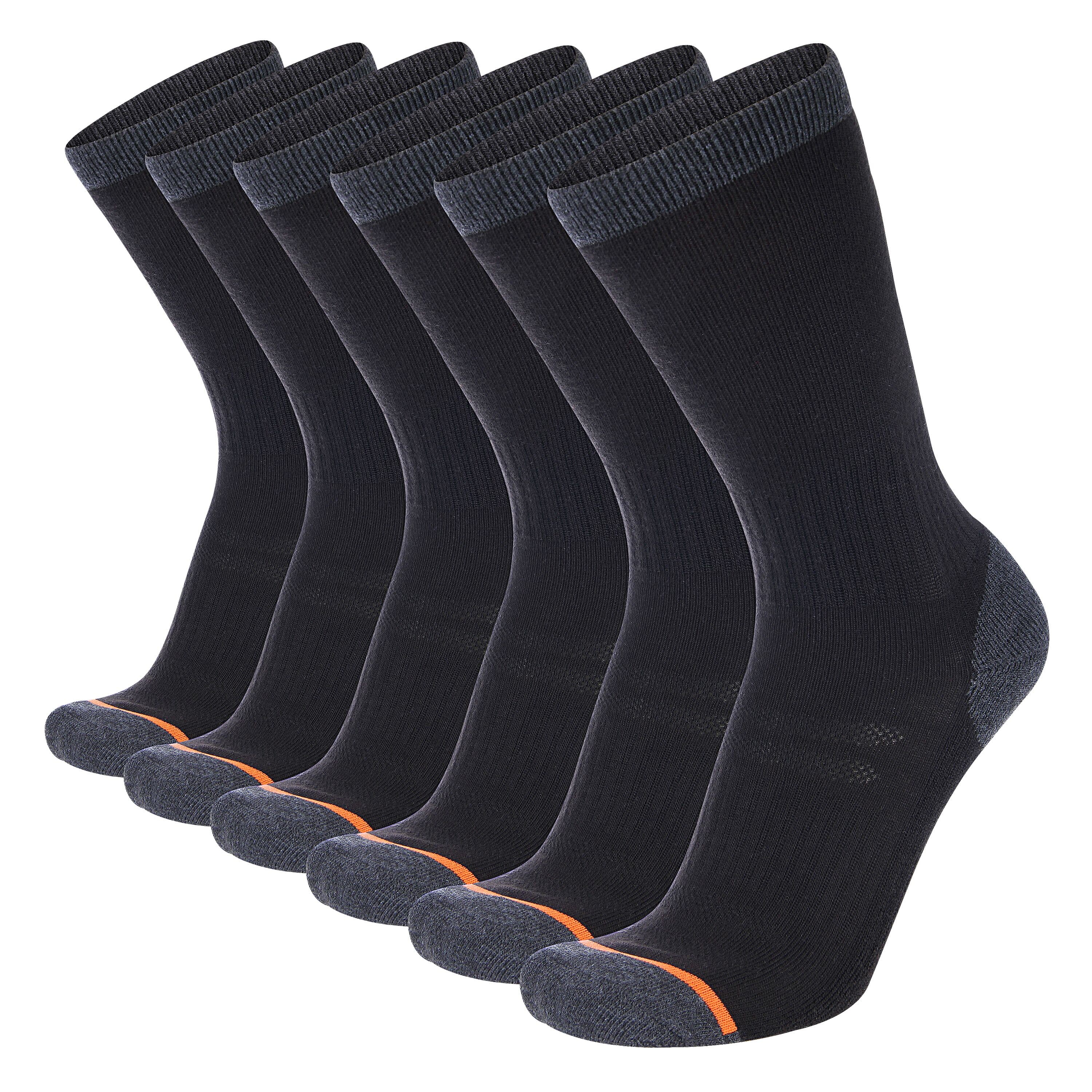 TEMU 6 Pairs Of Men's Thick, Warm Winter Socks In Solid Colors, Designed To Sweat And Crew Length