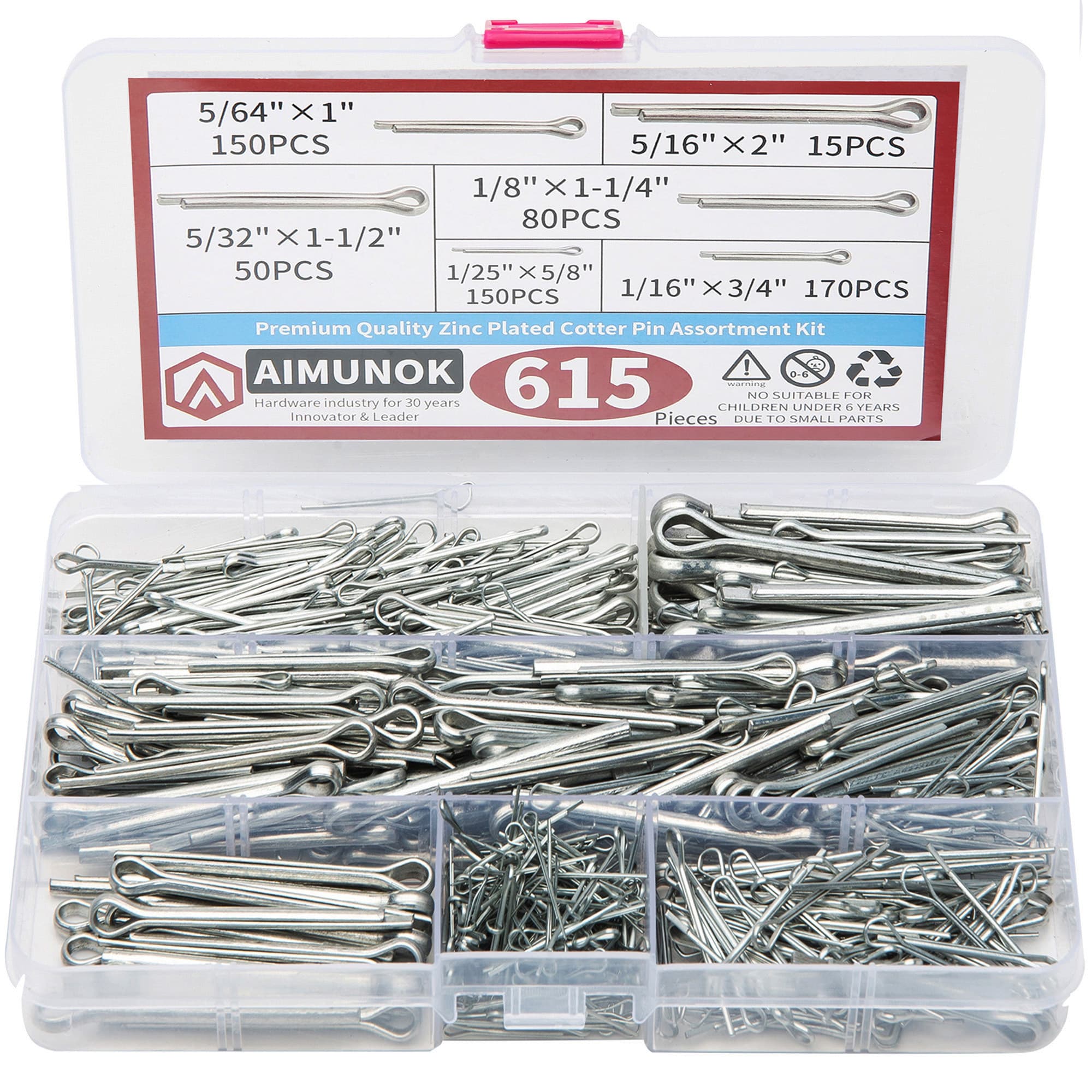 TEMU 615pcs Cotter Sizes Clip Key Fitting Assortment Kit For Automotive, Mechanics, Car Garage, , Cars, Trucks, Lawn Mower, Small Engine Repair