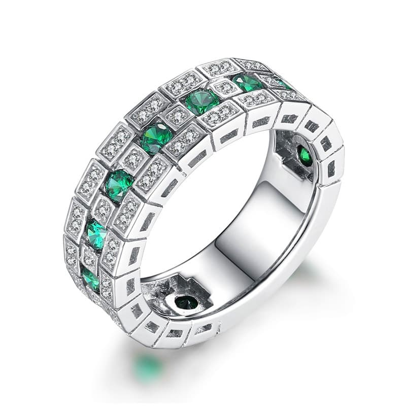 TEMU Men's Vintage- Synthetic Synthetic Zircon​ Ring - Copper Band With Accents, Perfect For Daily Wear Or Parties, Party Accessory|vintage Ring|durable Ring