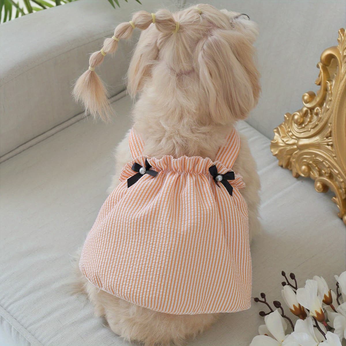 TEMU Adorable Bow-decorated Pet Dress - Perfect For Small, Medium, And Large Dogs!