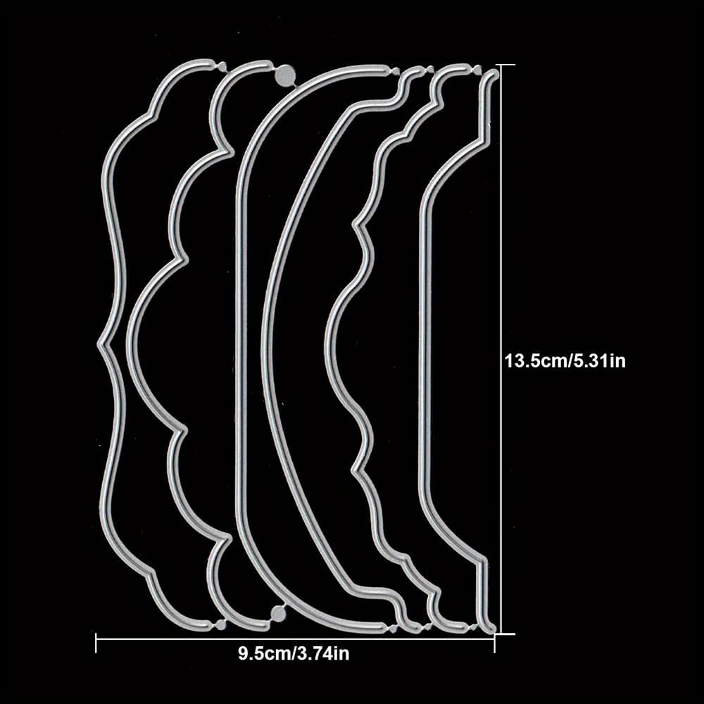 TEMU Half -cut Lace Metal Cutting Dies Diy Scrapbooking Album Greeting Cards Home Decoration Holiday Handle Hand Made