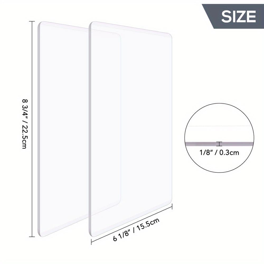 TEMU 2pcs 15.5x22.5cm Standard Cutting Pads Plastic Cutting Plates For Most Cutting Machines To Cut Intricate Dies Add Pressure Adapter