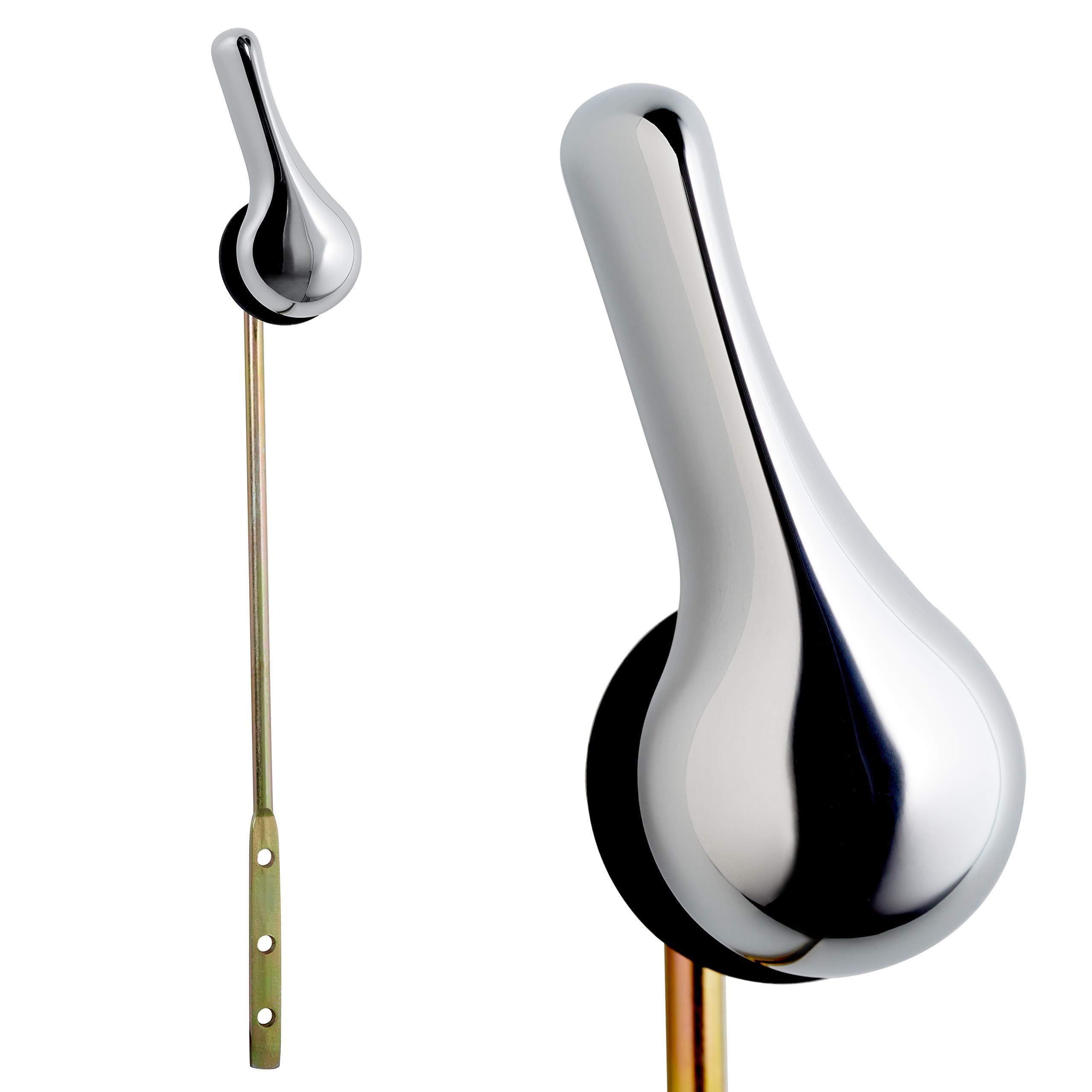 TEMU Chrome Toilet Flush Handle Lever - Front Mount, Durable Abs Resin, Replacement Rv Toilet Spare Parts