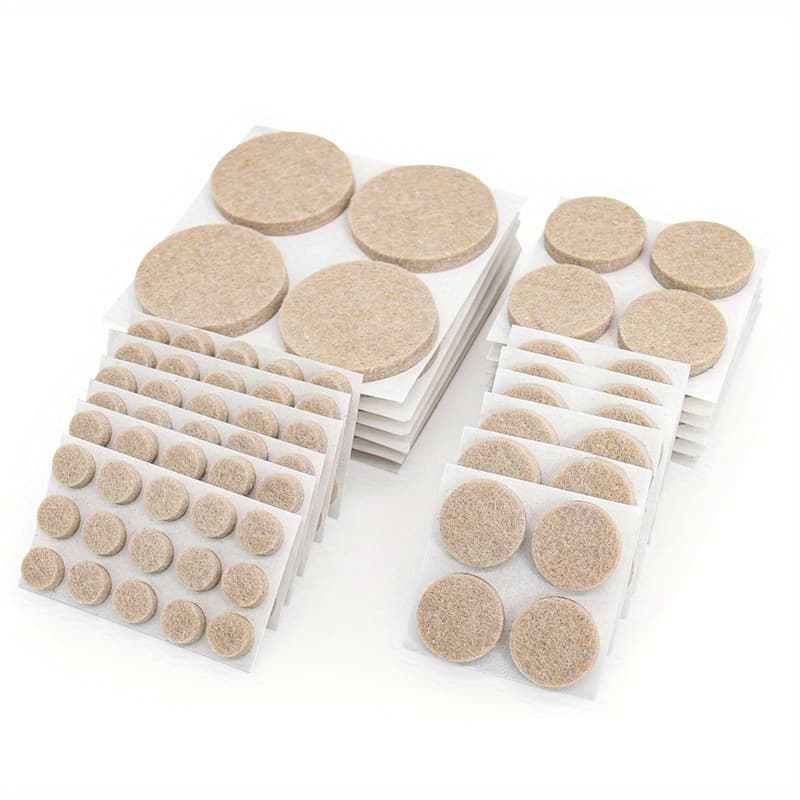 TEMU 162pcs Premium & Brown Felt Pad Set For Furniture - Self-adhesive, Non-slip Chair Leg Protectors In Sizes & Shapes, Ideal For - Rubber Feet Caps For , Chair Leg Floor Protectors