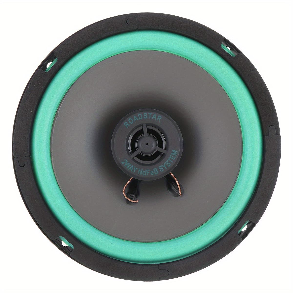 TEMU 160w High-fidelity 6.5-inch Coaxial Car Speaker - Full-range , Green, Perfect For Upgrading/replacing Vehicle Audio Systems