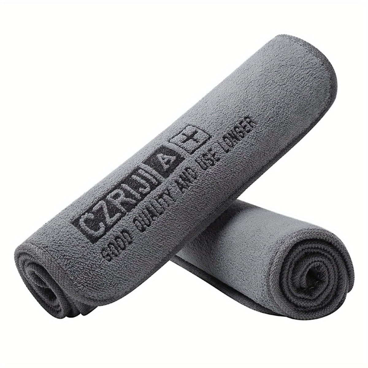 TEMU 1pc Ultrasoft Microfiber Car Wash Towel, Quick-dry Absorbent Cleaning Cloth For Auto Detailing And Polishing, Polyester Fiber, Uncharged, No Battery Required