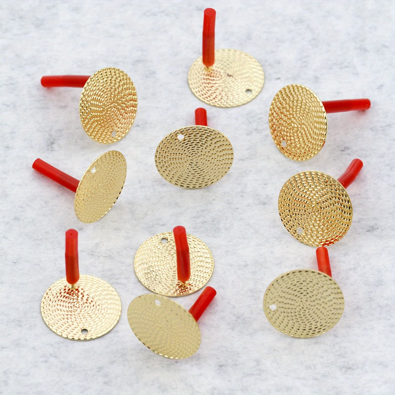 TEMU 10pcs Simple Iron Ear Stud Earrings Pin Basic Earrings Connection Accessories Jewelry Making Findings