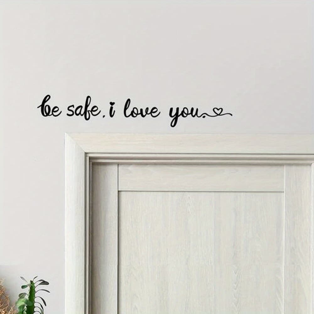 TEMU I Love Stickers Compatible For Wood Floors - Removable Vinyl Love Decals With Elegant Cursive Lettering, Glossy & Irregular Shape - For Bedroom, Room, Wedding Decor (3.7 X 22.4 Inches)