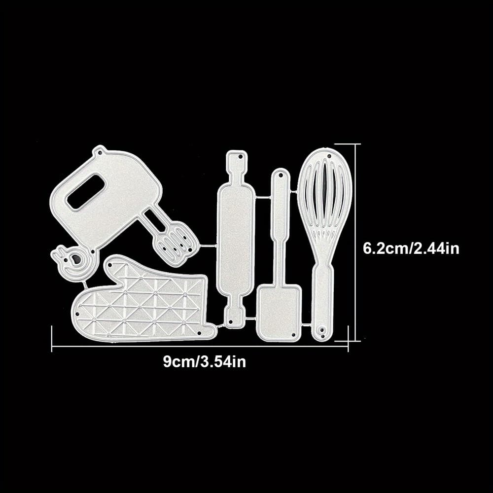 TEMU Metal Cutting Dies For Kitchen Tools, Perfect For Scrapbooking, Greeting Cards, Home Decor, And Holiday , Hand