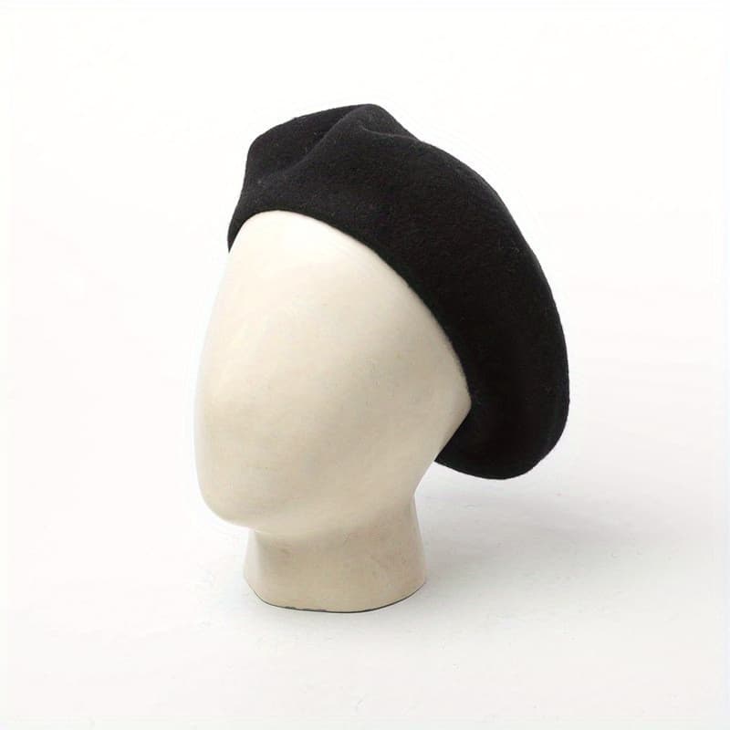 TEMU Men's Wool Beanie Hat - Retro - Winter Suitable For Professional & Casual Wear, Warm Hat For Weather, Office & Outdoor Activities