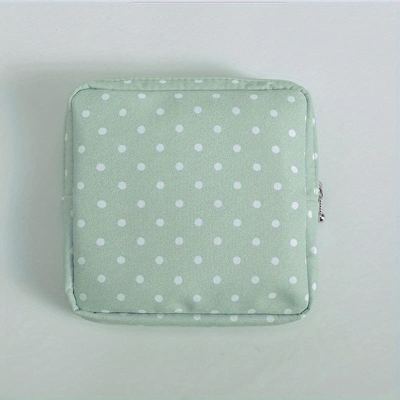 TEMU Women Portable Sanitary Napkin Storage Bag C On Travel Makeup Storage Bag Literary Zipper Coin Purse Storage Bag