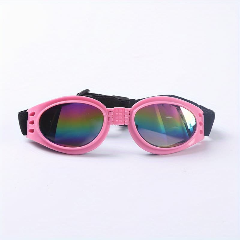TEMU 1pc Foldable Dog Sunglasses, Suitable For Finishing A Stylish Look, Adjustable Head Strap