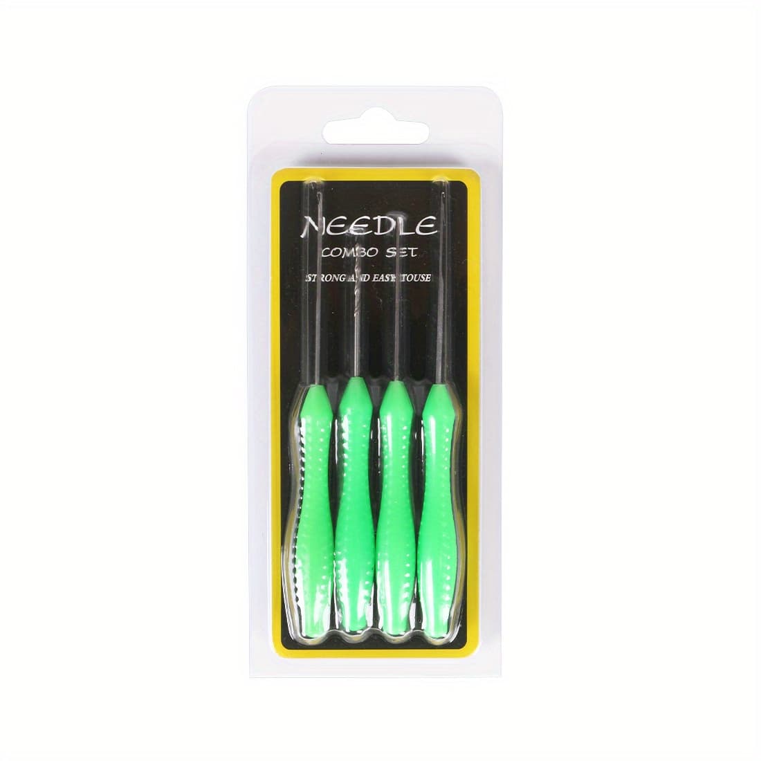 TEMU European-style Carp Fishing Tackle Plastic Crochet Hook European Baiting Tool Round Bait Bead Corn Soft Bait String Bait Crochet Hook Set