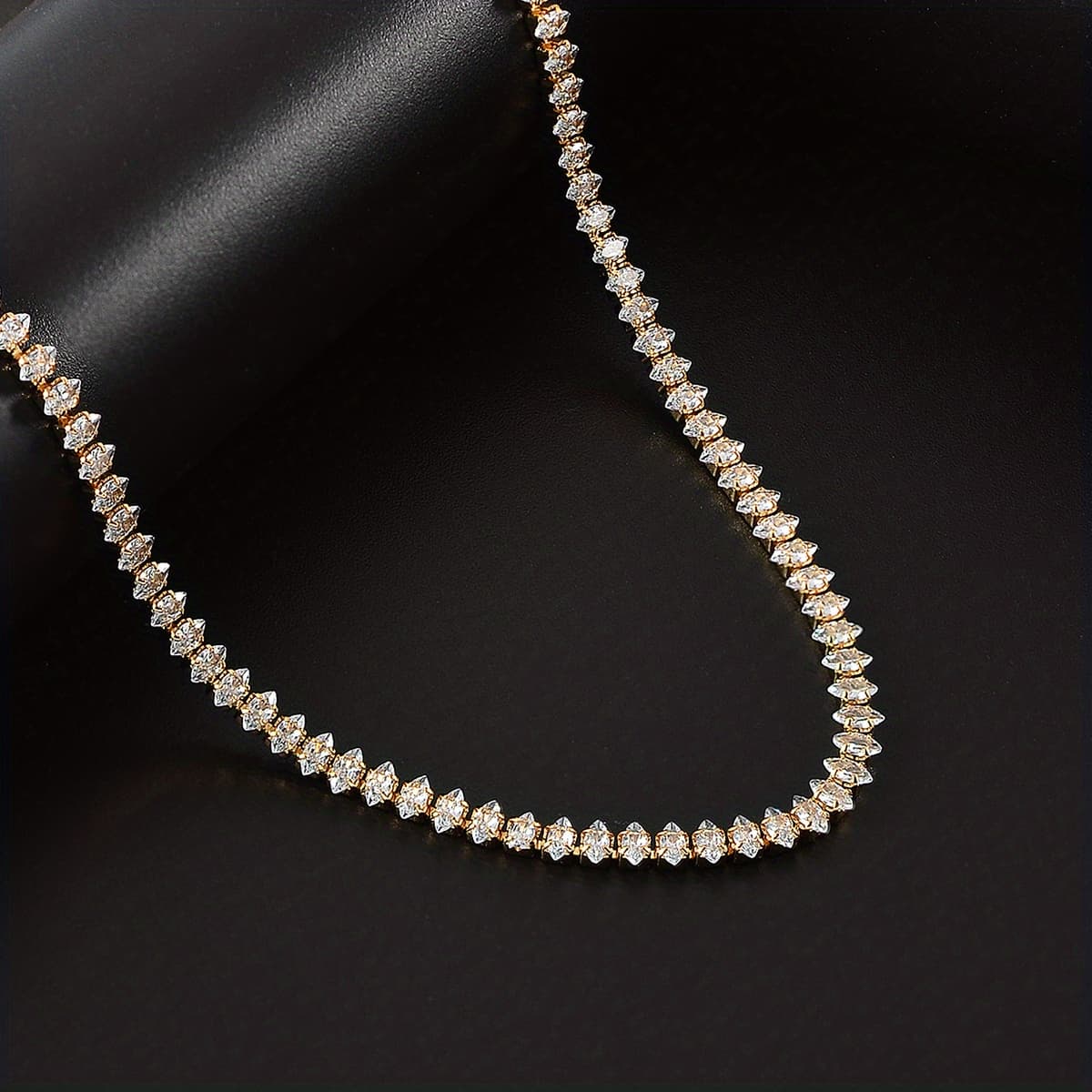 TEMU Simple And Sparkling Zirconia Necklace