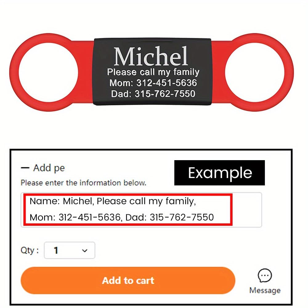 TEMU Engraved Pet Id - & !