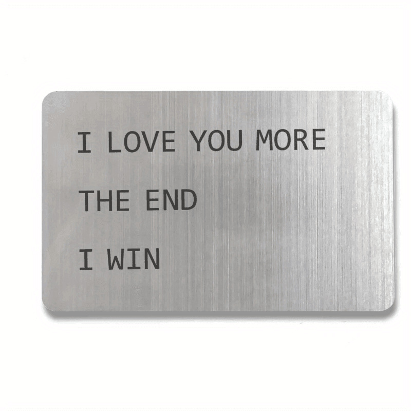 TEMU Valentine's Day Gift 1pc Anniversary Wallet Insert For Men, Novelty Wallet Card Gift, I , Engraved Keepsake For Him