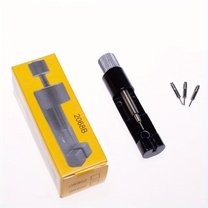 TEMU Tool For Repairing Watches, Featuring An Adjustable Link Pin Remover Made Of . This Strap Link Remover Comes With 3 Pins, Perfect For Projects And An Gift Option