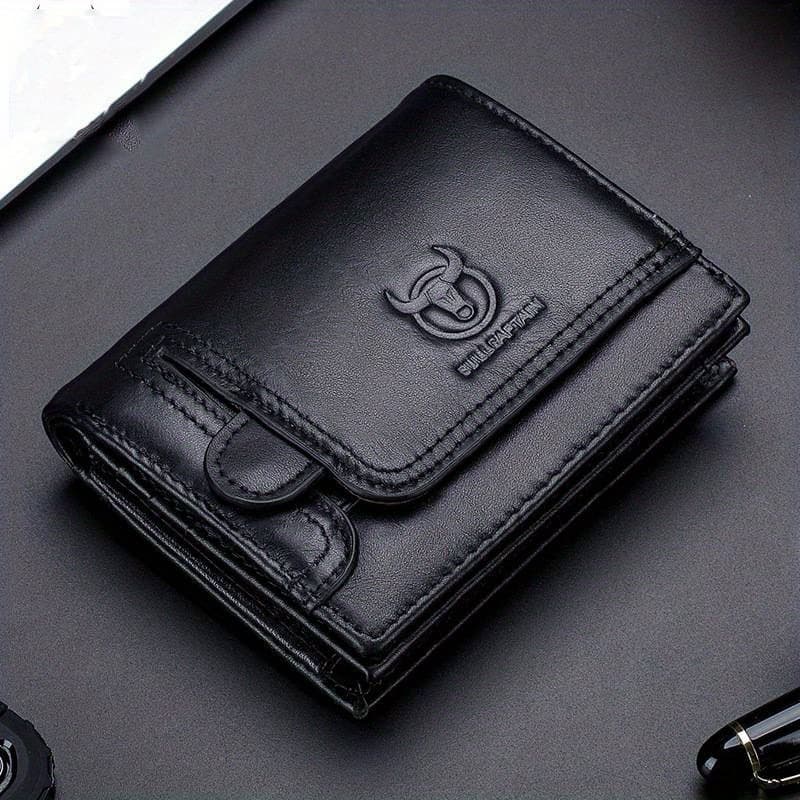 TEMU Genuine Leather Men's Retro Multi-card Slot Multifunctional License Coin Purse