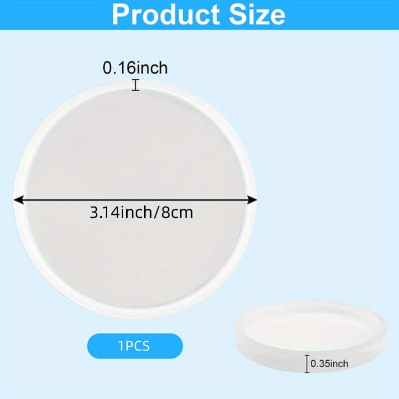 TEMU Thickened Round Coaster Molds, Coaster Molds For Epoxy , Coaster Molds For Casting, Epoxy Molds For Diy Bowl , , Decoration