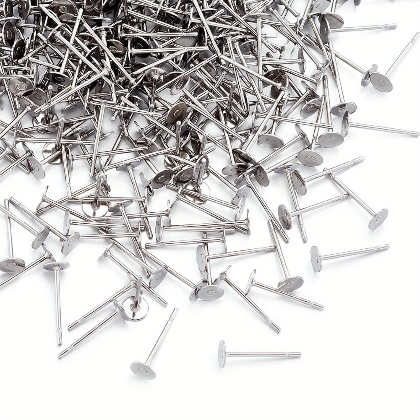 TEMU 500 Pieces Of 4mm Stainless Steel Earrings
