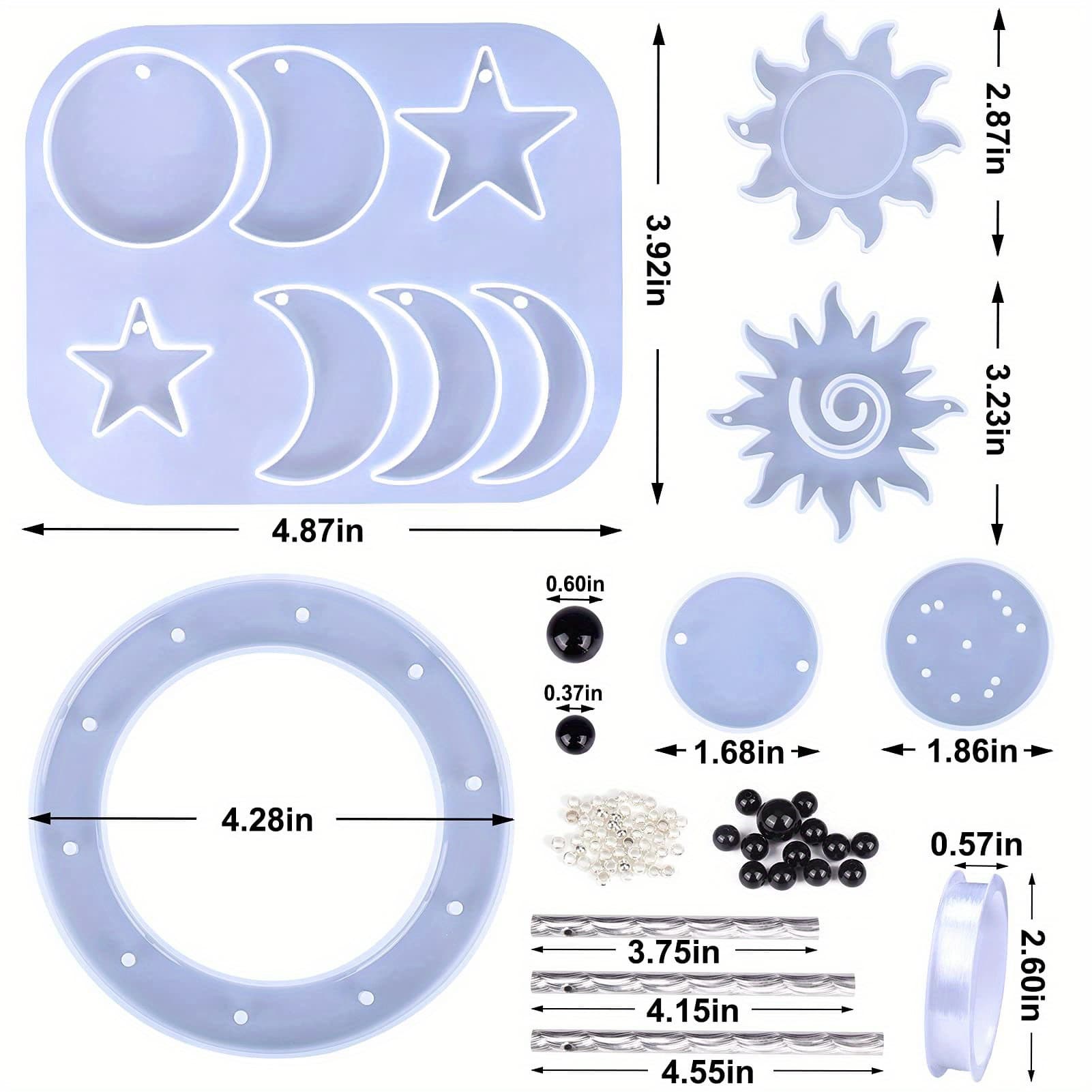 TEMU 1set Sun Moon Chimes Silicone Molds Kit, Epoxy Resin Wind Chime Casting Mold For Diy Wind Bell, Keychain Earring Pendants Ornaments Home Ramadan Decoration For Eid, Ramadan