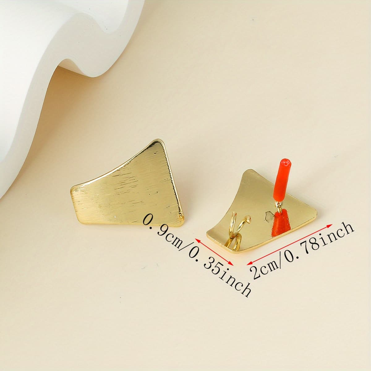 TEMU 8pcs Fashion Personality Hanging Piece Stud Earrings Iron Material Diy Upscale Elegant Jewelry Accessories
