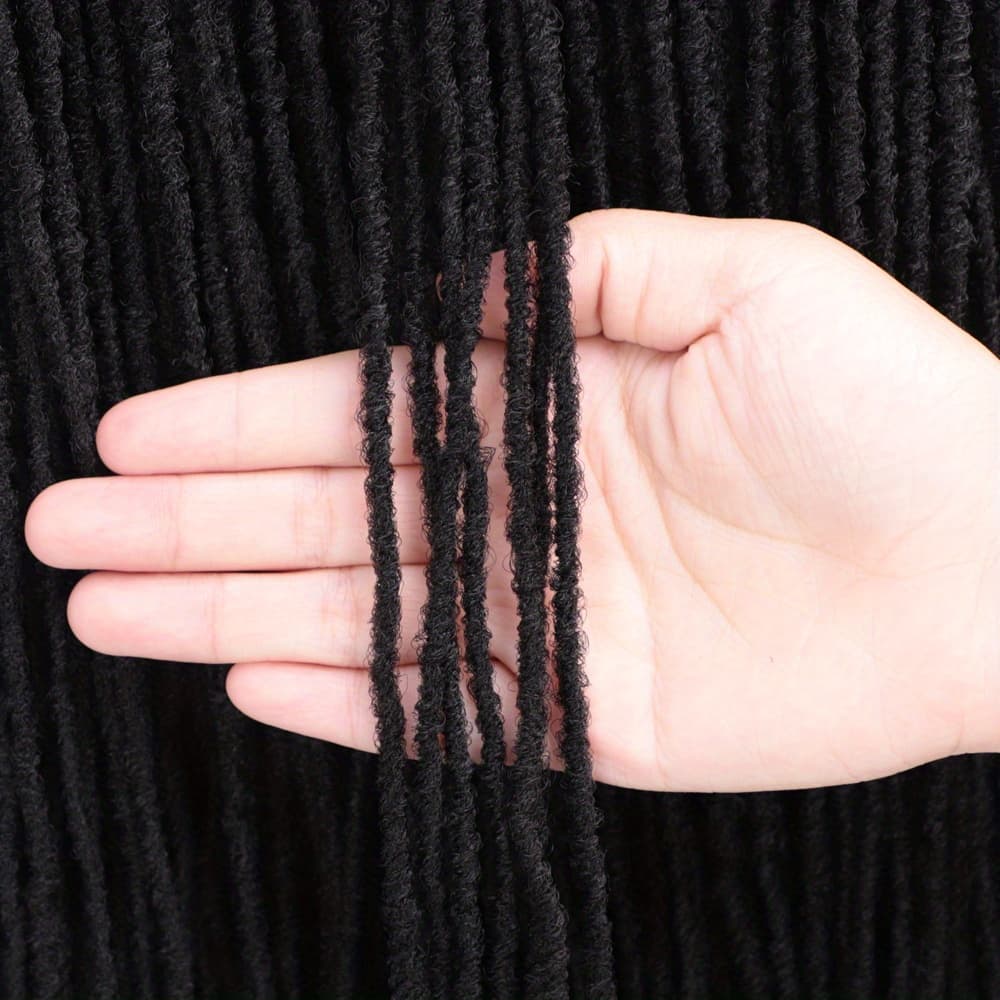 TEMU Micro Crochet Hair Braids Straight Goddess Locs Crochet Hair Synthetic Crochet Hair Braids 18 Inch Synthetic Braiding Hair Extensions For Women