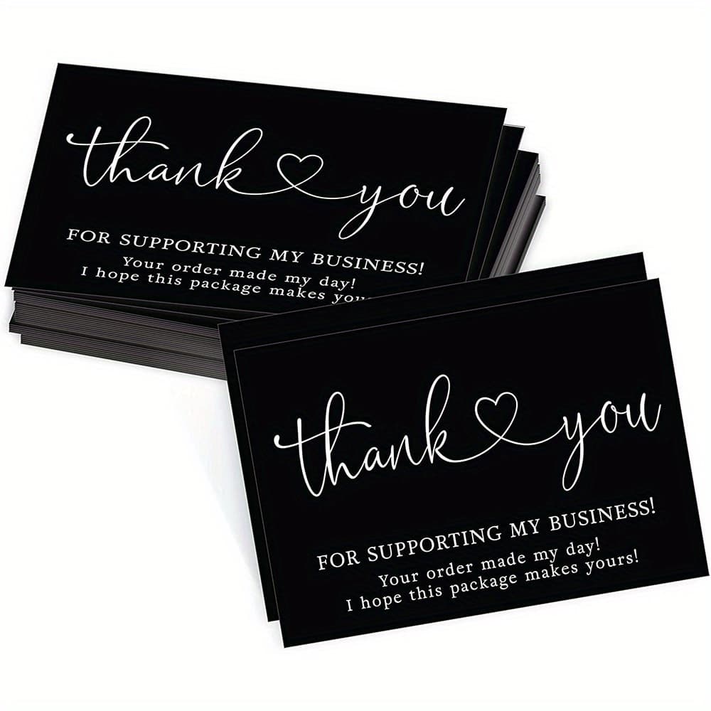 TEMU 50 Hot Thank You Cards - Commercial Decoration Stickers Label Gift Packaging - Thank You Message Cards