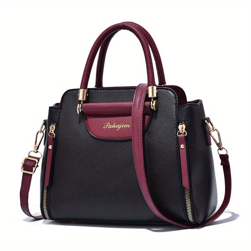 TEMU Stylish Women's Handbag Featuring A Color- Crossbody Design, A Fashionable Satchel With Multiple Compartments