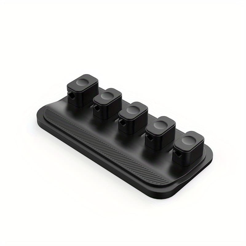 TEMU Magnetic Cable Management, Cable Holder Clips, Desk Multipurpose , 5 Clips For Lighting Usb C Micro Cables, Sticks To Wood, Marble, Metal, Glass (gray/black/blue)