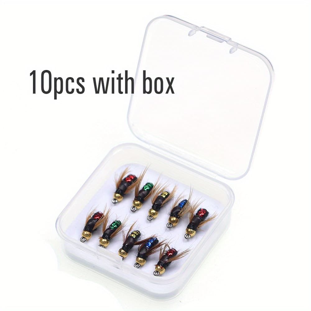 TEMU Artificial Insect Lures For Trout Fishing, Including Bead Head Nymphs And Flies