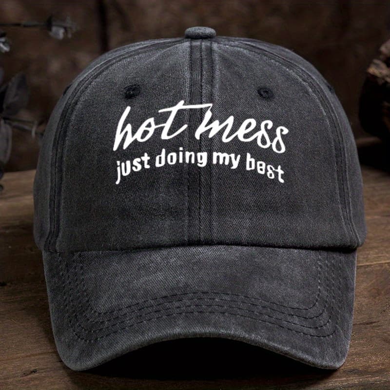 TEMU Printed Baseball Vintage Washed Distressed Dad Hats Casual Sun Hats For Women Men